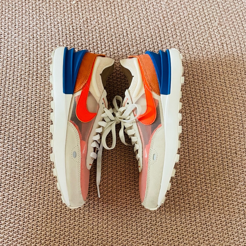 Nike Waffle One Pearl White Rush Orange DC2533-200 Womens Sneakers Size 7.5